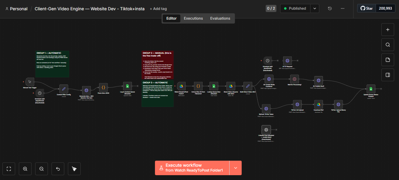 TikTok & Instagram Video Automation main screenshot