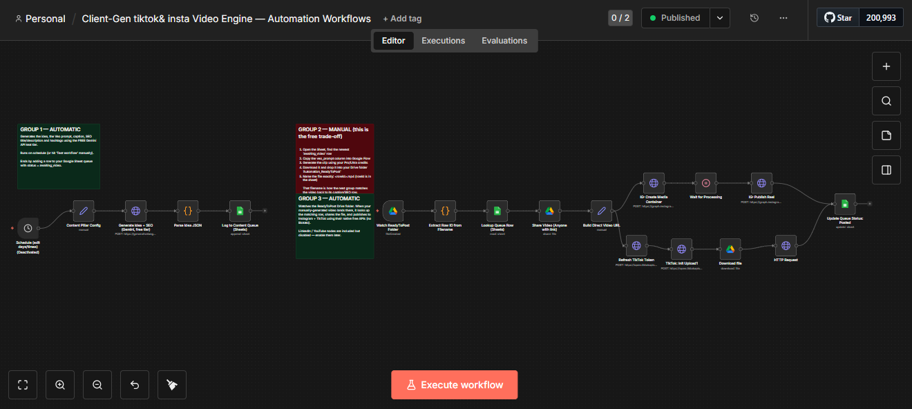 TikTok & Instagram Video Automation secondary screenshot