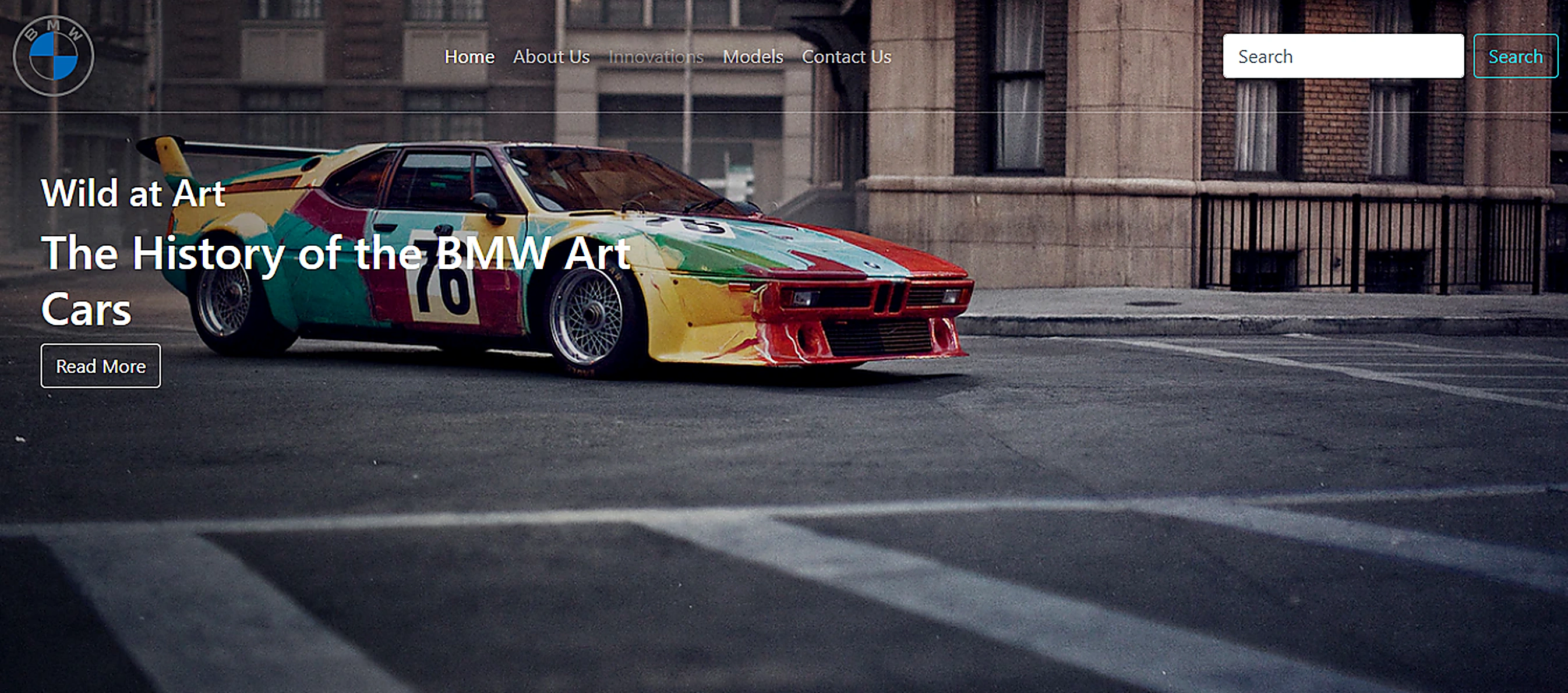 BMW Website Clone main screenshot