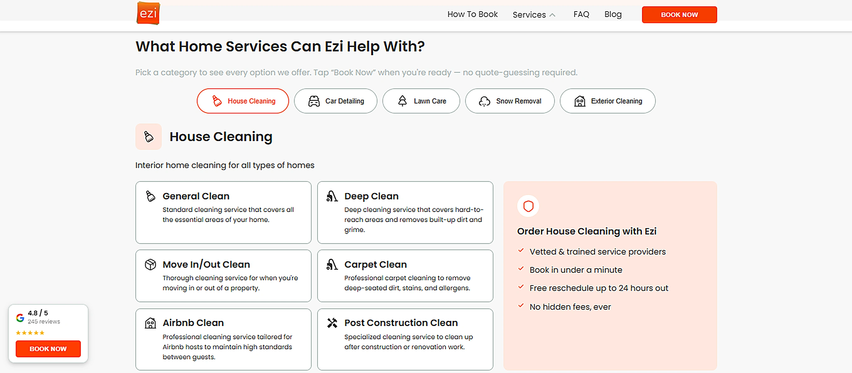 Ezi Website main screenshot